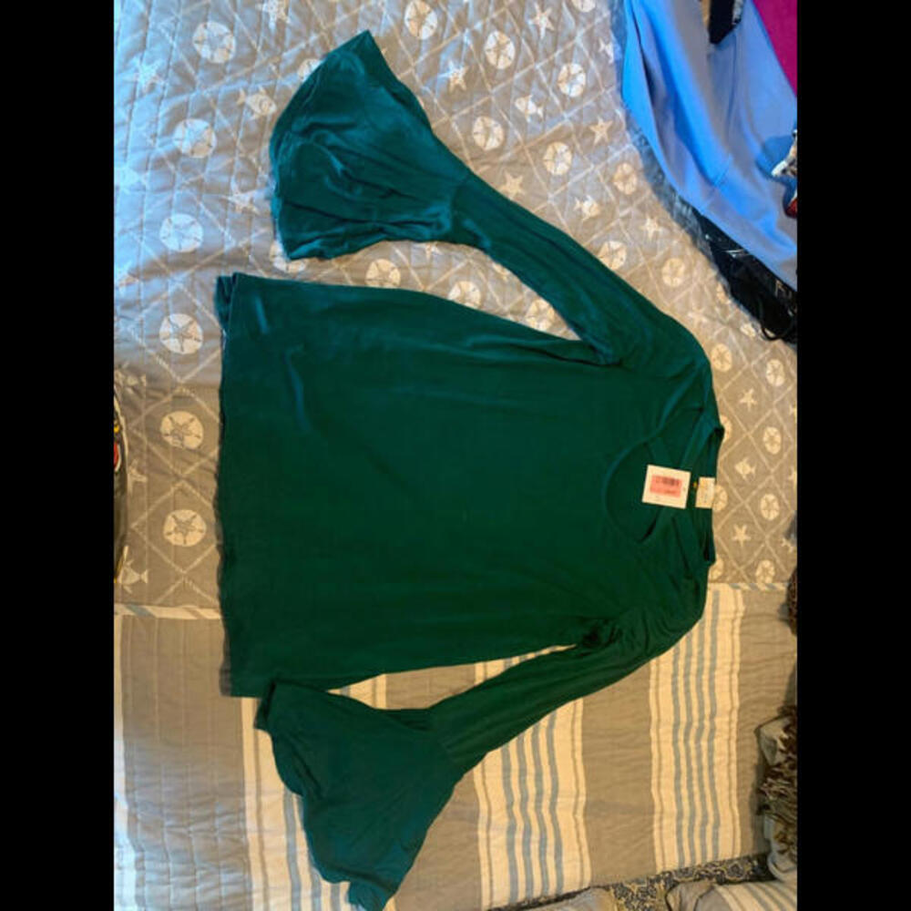 Emerald bell sleeve top